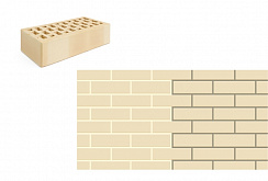 Кирпич одинарный рядовой пустотелый «Слоновая кость» М 150