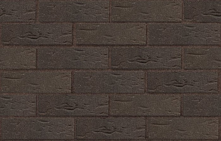 Клинкер фасадный темно-красный с черным песком Лиссабон