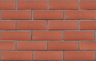 Клинкер фасадный красный Лондон гладкий