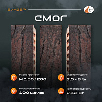 Кирпич лицевой пустотелый Винзер Смог